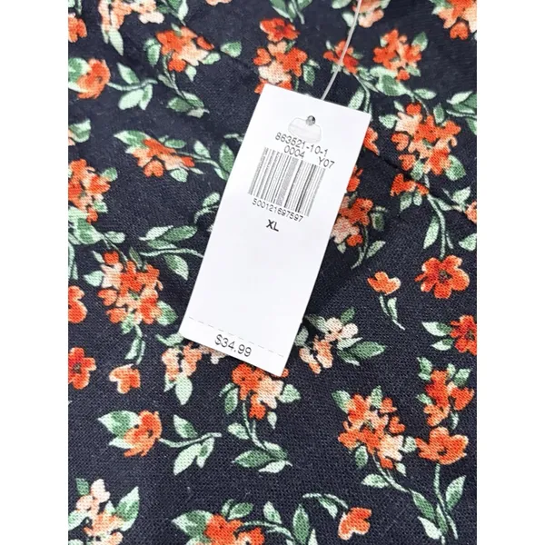 NWT Old Navy Black Floral Cami Sun Dress Smocked Back Cottagecore‎ Summer XL - Image 5