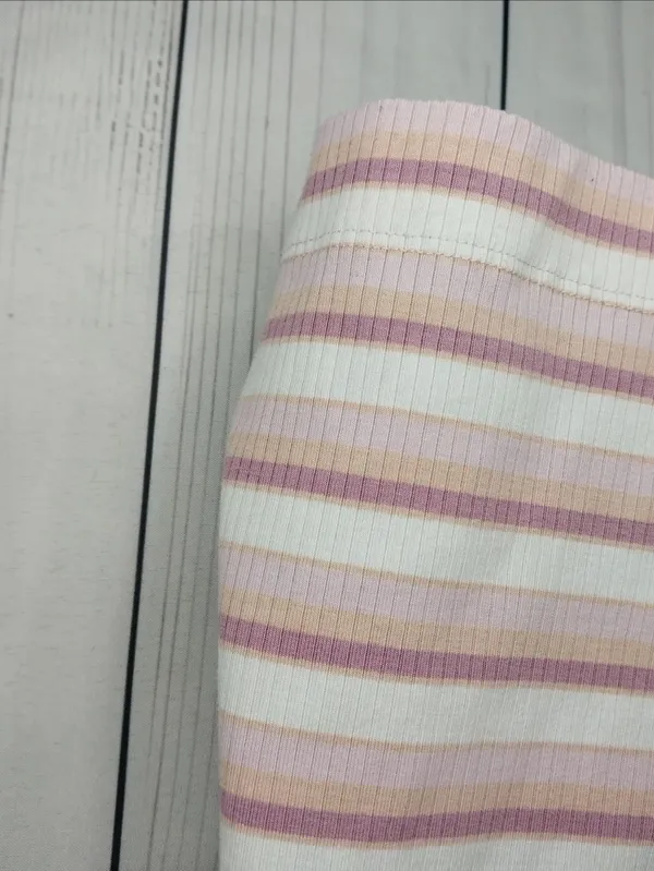 American Eagle Outfitters Pink & White Striped Ribbed Y2K 90's Cami - Image 2
