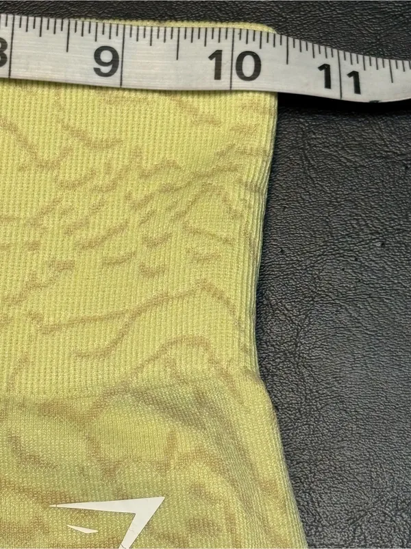 Gymshark Beige High-Waist Animal-Texture Bike Shorts - Image 7