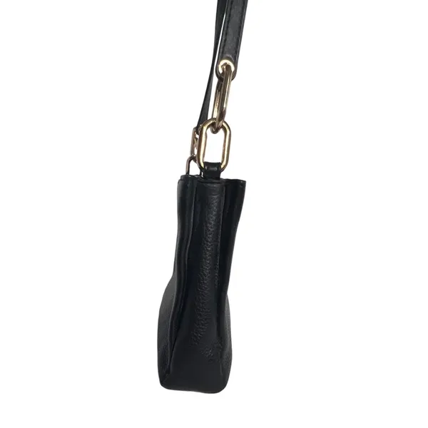 Michael‎ Kors Trisha Crossbody Women Medium Black Pebbled Leather Gold Hardware - Image 5