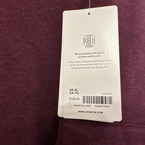 NEW Athleta Womens XL Spiced Cabernet Heather Cozy‎ Karma Funnel Neck Sweatshirt - Image 5