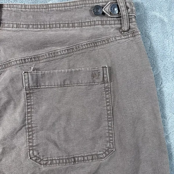 American Eagle Stovepipe Wide Leg Pants Womens 10 Stretch Waist Buckles Brown - Image 6