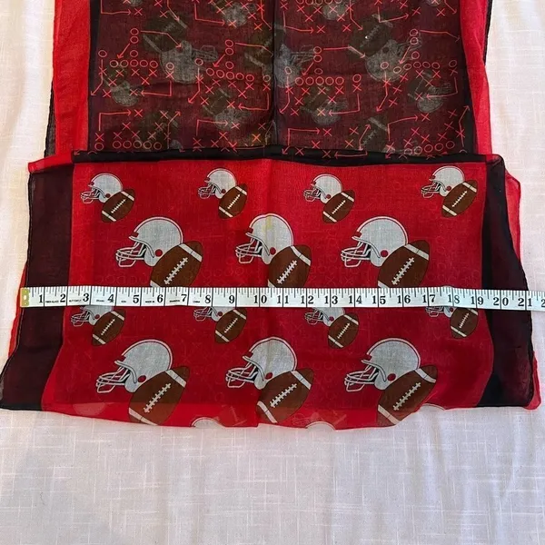 NWT Supia blue and red football theme Infinity scarf - Image 7