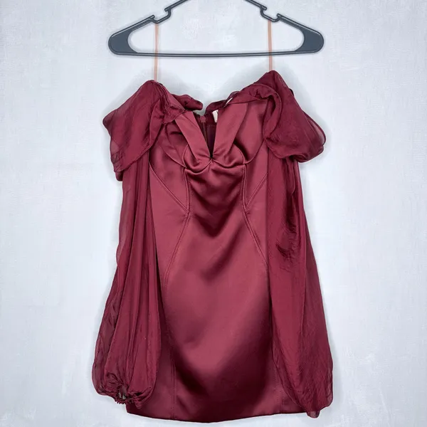 House Of CB Olivia Wine Mini Dress - Image 4