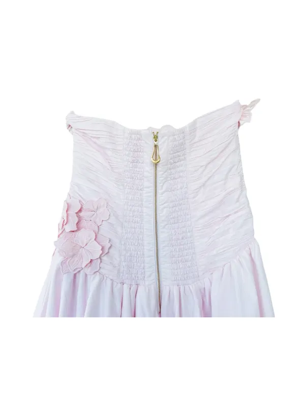 Aje Splendour Flower Applique Gown Pastel Pink Bubble Hem AU 14 US 10 Wedding - Image 15