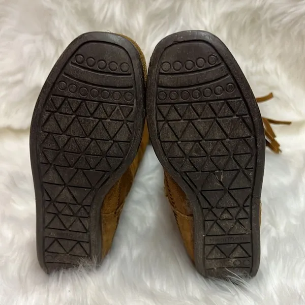 Minnetonka brown suede fringe mid calf boots‎ Size 6 B32 - Image 8