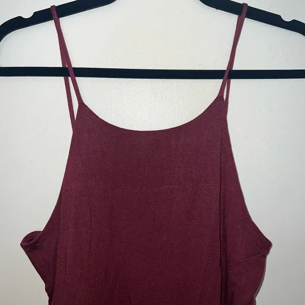 Alya Maroon Halter Dress - Image 4