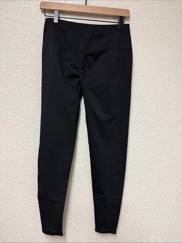 GYMREAPERS Black Infinity Seamless Leggings Size XL - Image 4