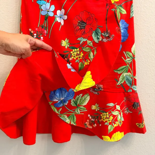 Alice + Olivia Kirby Seine Garden Mini Dress Size 0 Ruffled Floral-Print Lace - Image 9