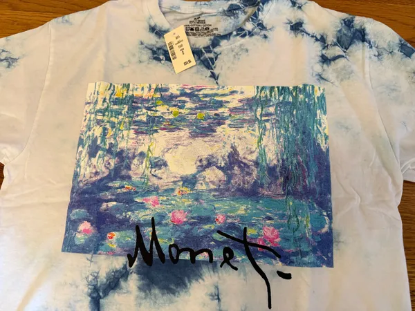 NWT Tie dye Monet water lilies T shirt size S - Image 11