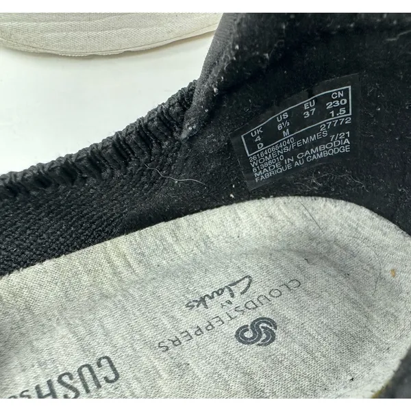 Clarks Size 7.5 Flats‎ Black Cloud Steppers Comfort Shoe Slip On Workwear Ortho - Image 6