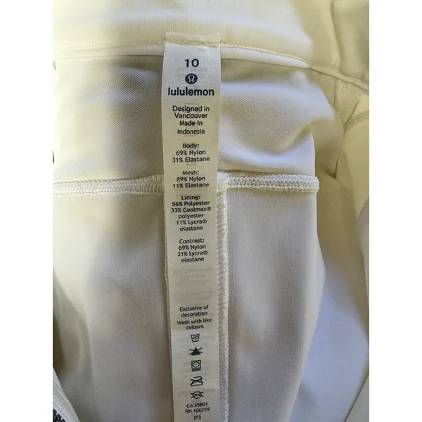 Lululemon‎ Sleek Essentials Jacket White Women's Size 10 - Image 10