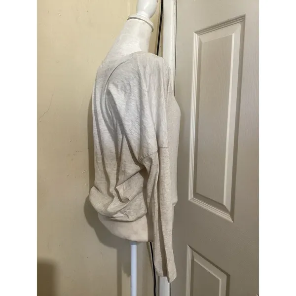 Eberjay Beige Sadie Stripes Slouchy Long Sleeve Shirt S - Image 3