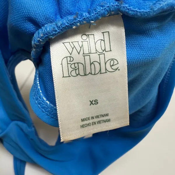 Women's Cut Out Bralette‎ Bikini Top - Wild Fable Blue Size XS Extra Small - Image 5