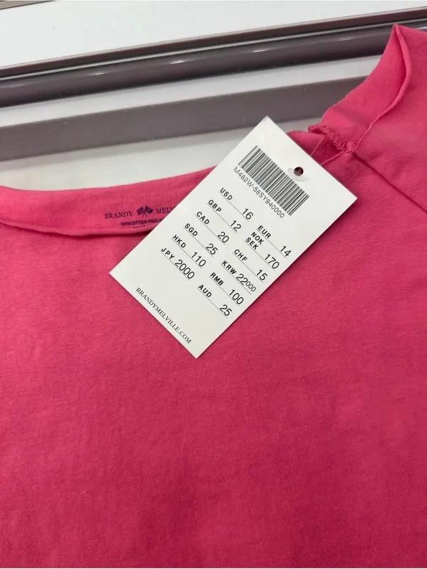 Brandy Melville Hot Pink Off The Shoulders Short Sleeve Top Raw (Ready To Ship) - Image 3