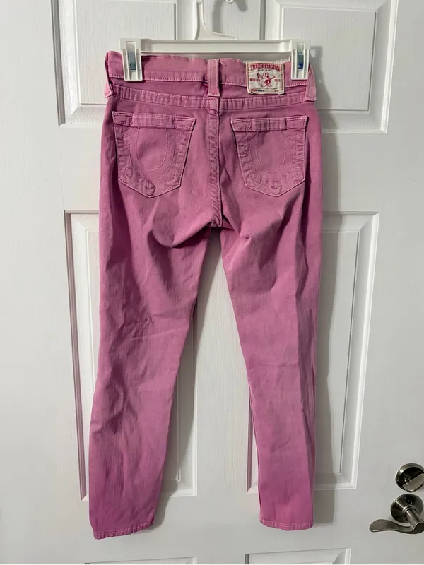 True Religion Pink Skinny Jeans - Image 4