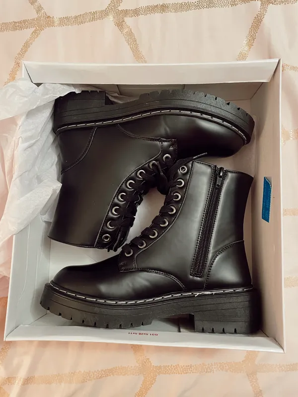 True Craft Black Combat Boots NEW!! - Image 3