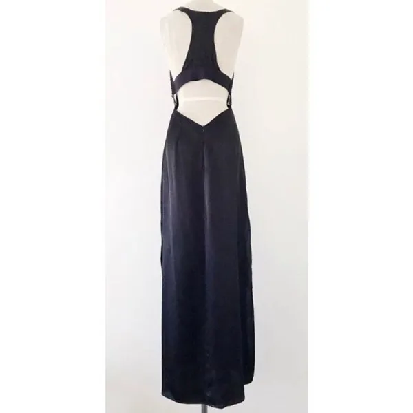 ✨Zara Satin Lace Backless Maxi Dress with slits size Medium✨ - Image 5