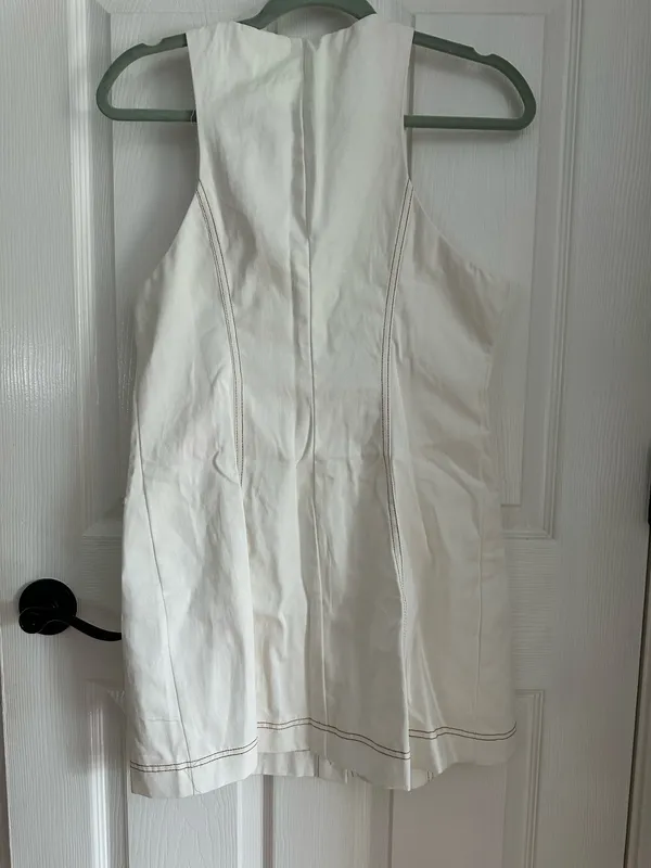 Fortunate One White mini denim dress  - Image 4