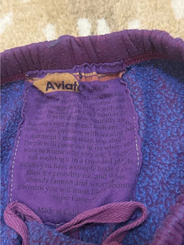 Women's Aviator Nation Lightening Bolt Fade Repeat sweatpants Plum Purple size S - Image 7