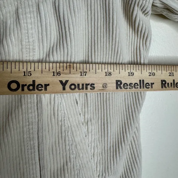 Lauren Jeans Co. Women's Corduroy Trucker Jacket Off White Large - Image 6