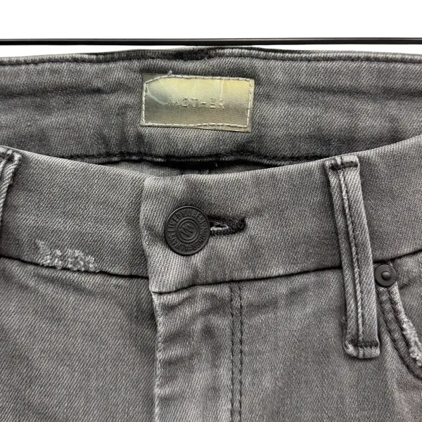 MOTHER Looker Ankle Fray Skinny Jeans Last Chance Saloon (Gray) size 26 - Image 5
