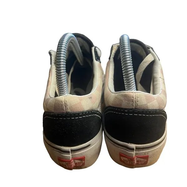 VANS Old Skool‎ Black/Pink Checkerboard Platform Canvas Suede Sneakers M4.5/W6 - Image 6