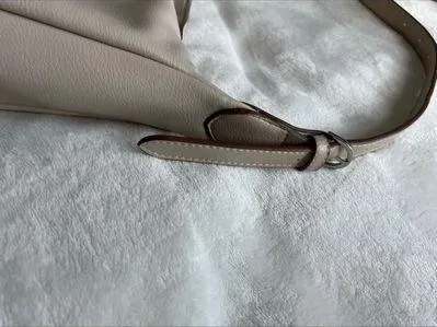 Faux Leather Beige Tote Bag Tan - Image 3