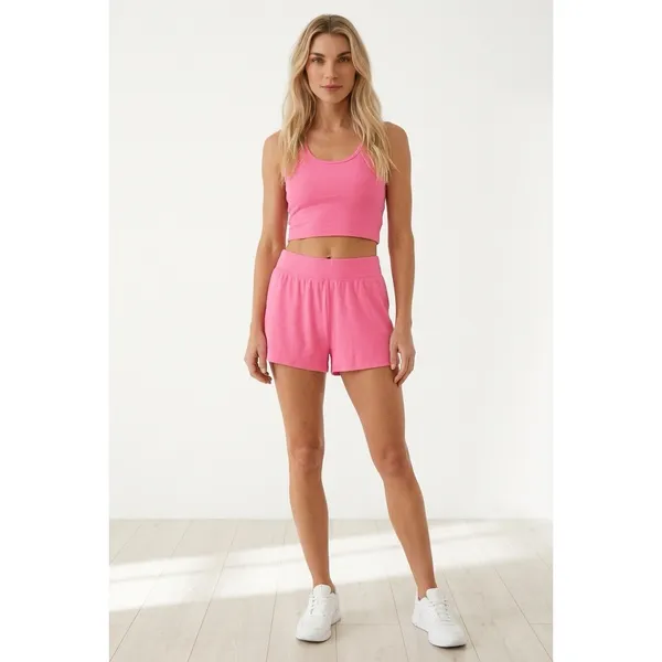 GapBody Womens Pink Ribbed Lounge Shorts XXL Elastic‎ Waist Relaxed 825459-02-1 - Image 5