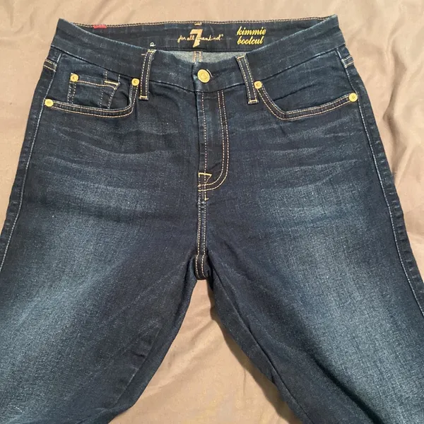7 For All Mankind Kimmie Bootcut Darkwash Jeans - Image 3