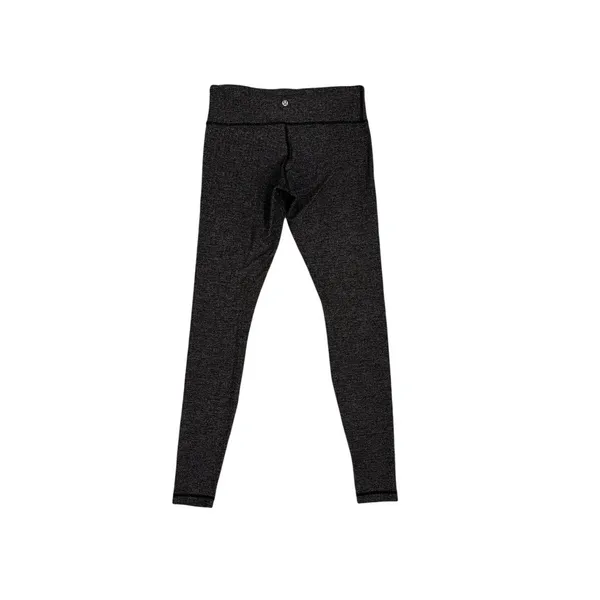 Lululemon Wunder Under Athleisure Herringbone Gray Athletic Leggings Size 8 - Image 2