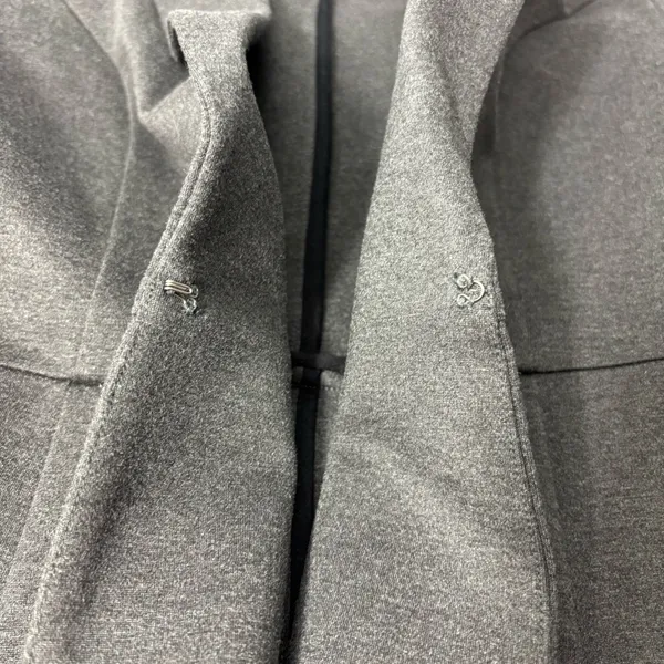 Quince Dark Gray Blazer Notch Collar Long‎ Sleeve Hook and Eye Work Size S - Image 8