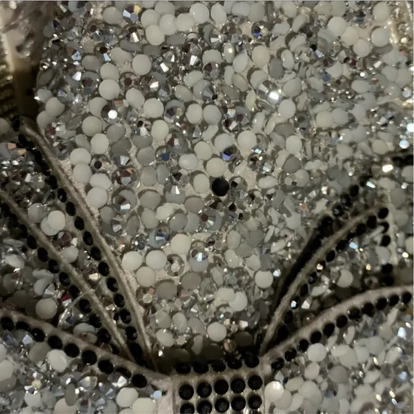 Muguan Silver Rhinestone Sneakers Shoes Sz. 5 - Image 3