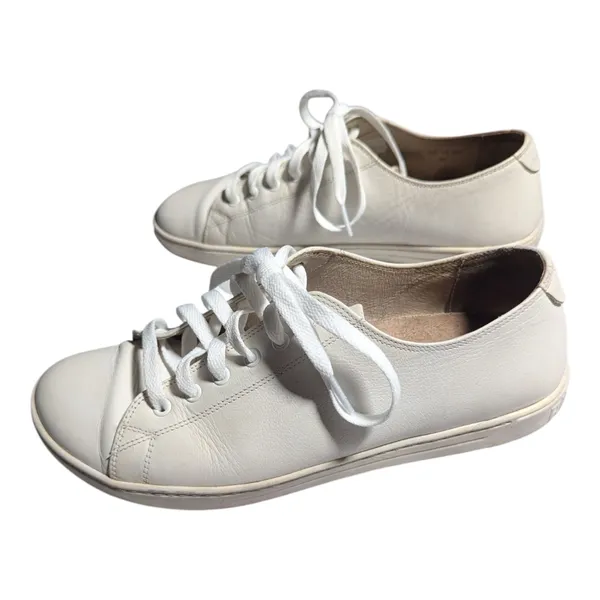 Birkenstock Arran White Leather Low Top Lace Up Casual Sneakers EU 41 US 10 Reg - Image 6