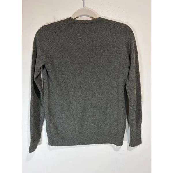 Everlane Size XS Cashmere V-Neck Long Sleeve Pullover Sweater Green - Image 8