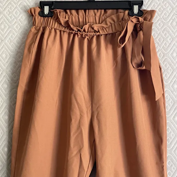 Shein Pants High-Waisted Paper Bag Large ankle - Image 4