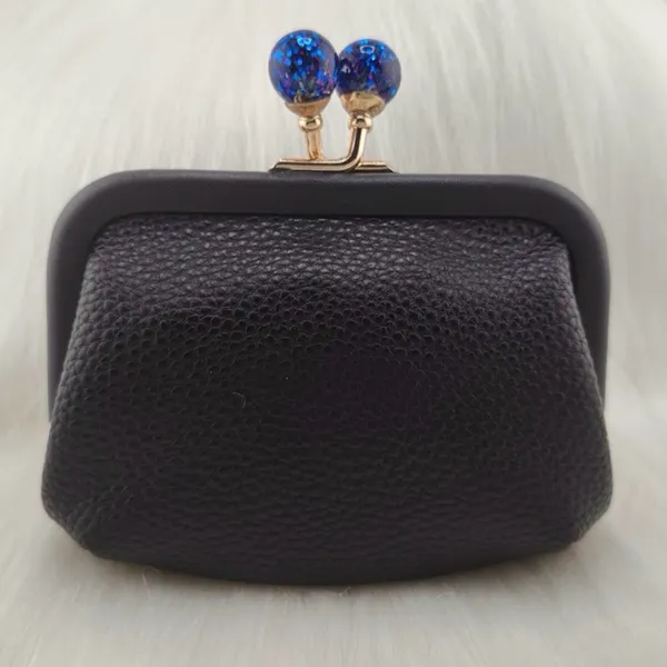 Coach Nora Black Kiss Lock Coin Purse - Image 2