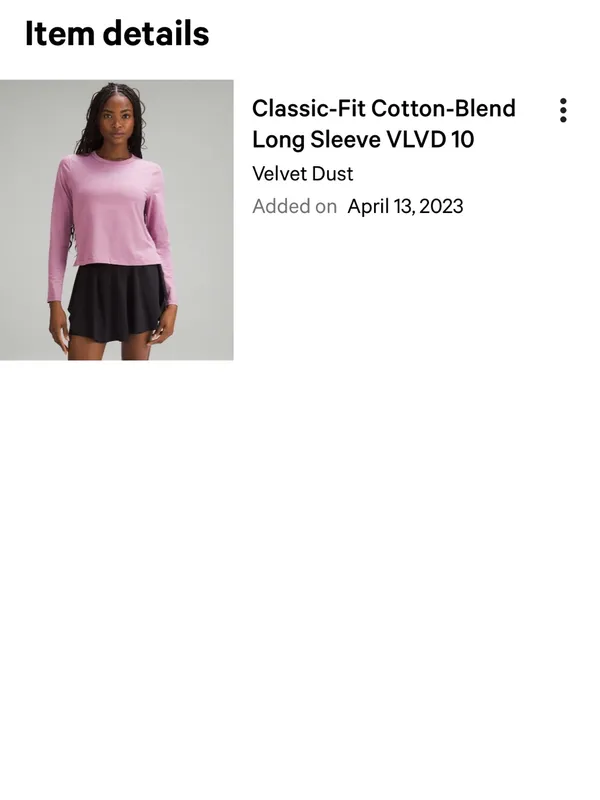 lululemon athletica Classic-Fit Cotton-Blend Long Sleeve VLVD 10 in Velvet Dust - Image 7