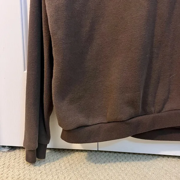 Brown 1/4 Zip Sweatshirt Size XL - Image 3