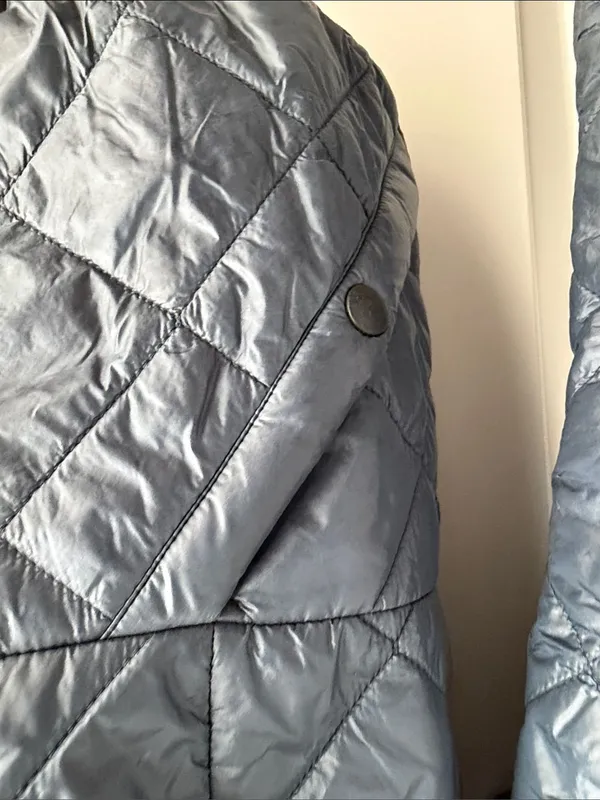 Abercrombie & Fitch Quilted Hooded Puffer Jacket - Steel Blue - Image 4