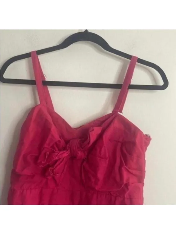 Love Riche Red Sweetheart A Line Coquette Dress Twist Front - Image 2