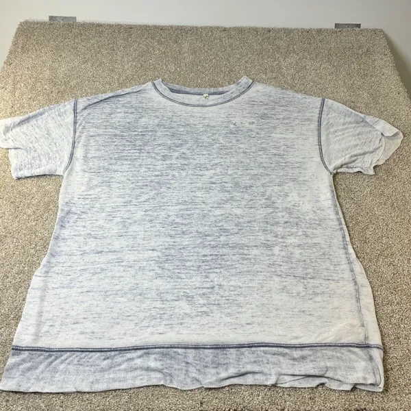 Free People Intimately Burnout Tee T Shirt Top Blue‎ White Womens Size S - Image 2