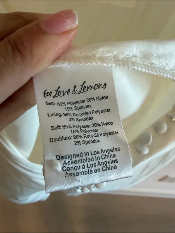 NWT White For Love and Lemons Etta Bridal Long Sleeve Mini Dress Size M - Image 9