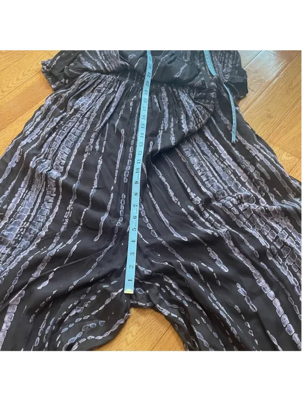 Free People Summer Vibes Tie Dye strapless Jumpsuit wide leg cropped pants Sz S - Image 10