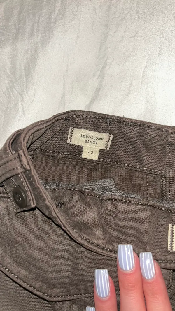 Madewell Baggy Pants Cargo Low-Slung Green - Image 3