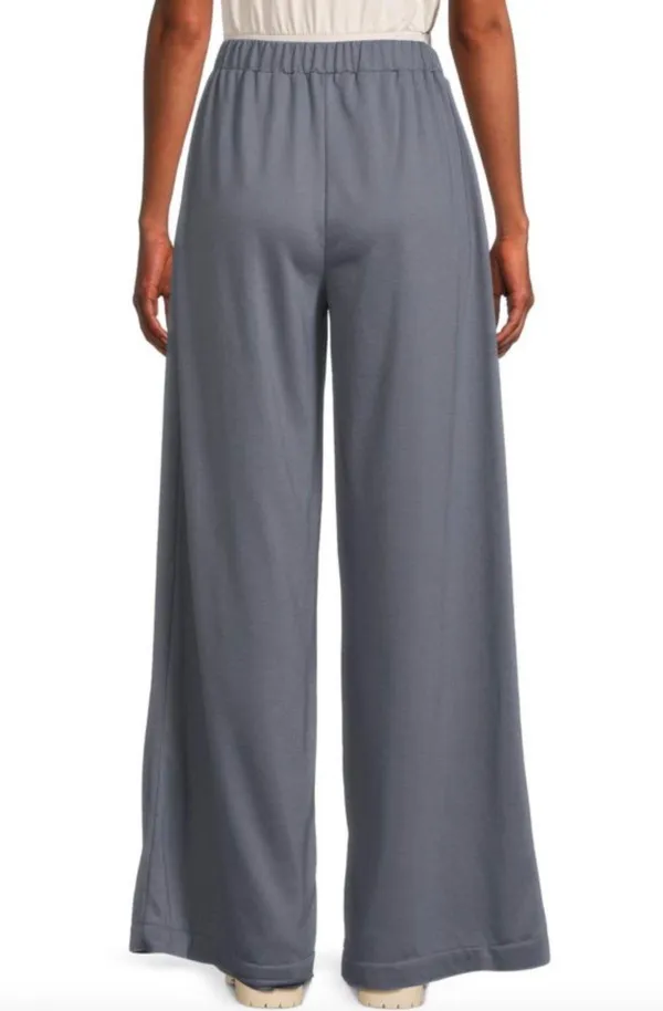 Area stars New Wide Leg Knit Pants Pull On High Rise Long Pant Grey Size Large - Image 4