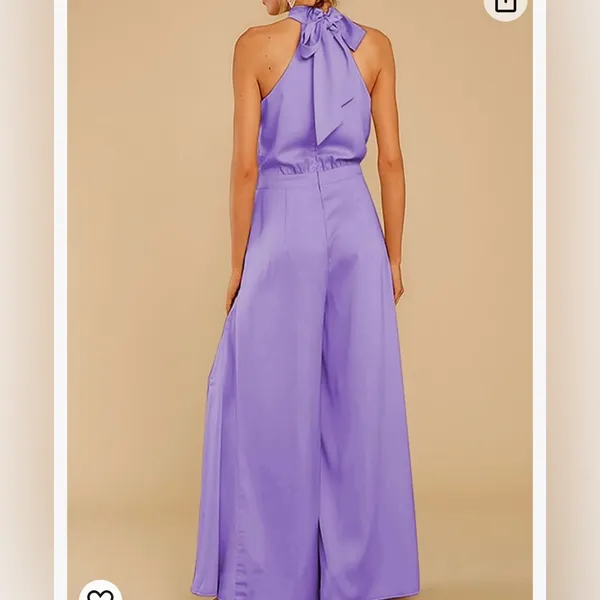 NWT S Deer Womens Sleeveless Halter Tied Jumpsuit with Pockets | Size: XXL - Image 2