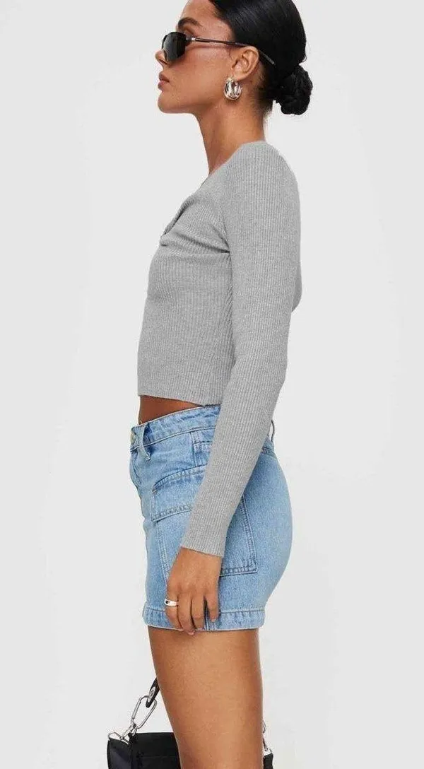 Zakai Princess Polly Cargo Denim Mini Skirt Petite - Image 2