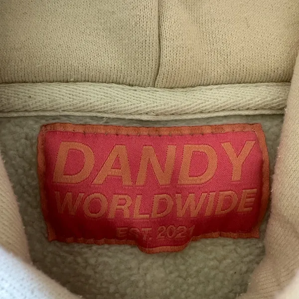 Dandy Worldwide "I Need Space" graphic hoodie cream MEASUREMENTS - Image 2