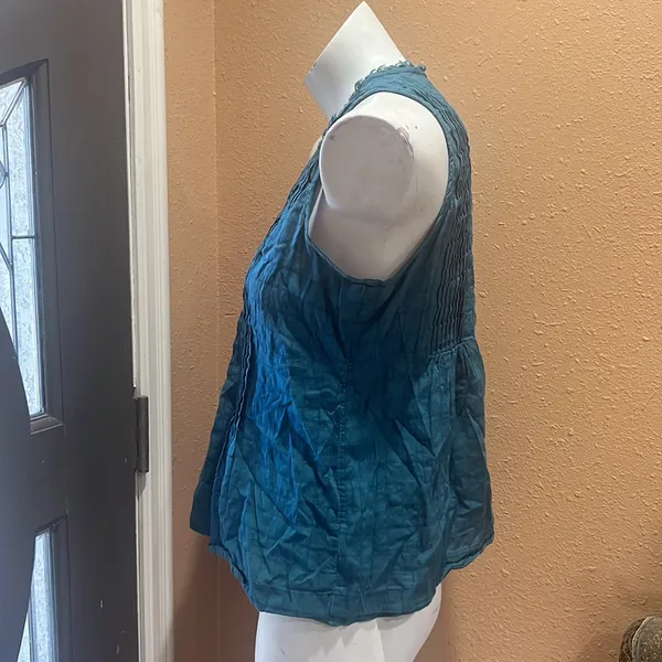 Maeve by Anthropologie blue ruffled tank - Image 4